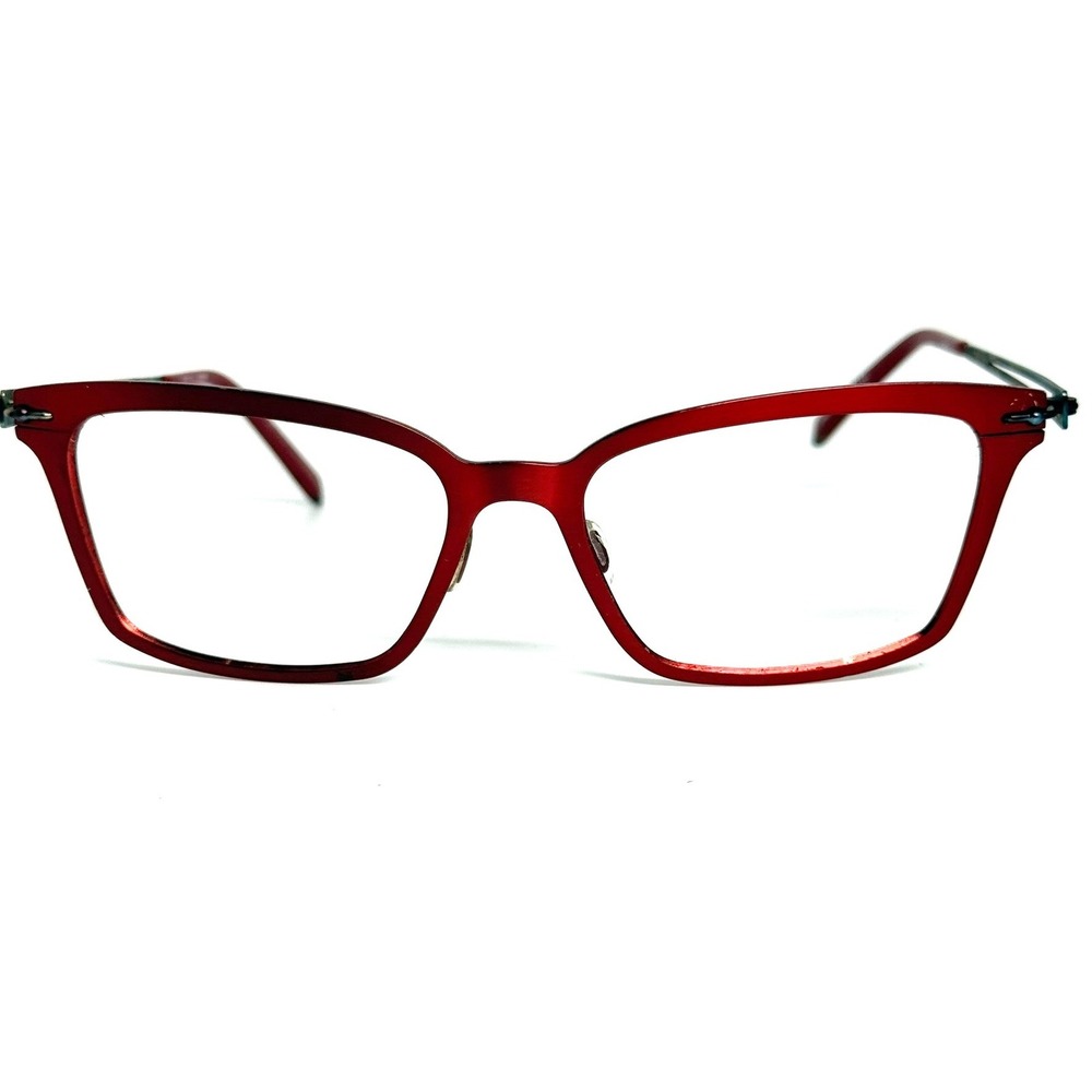 Aspire Achieved Red Cat Eye Eyeglass Frames 52-16-140 Patterned Temples